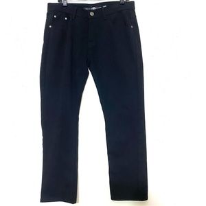 Ruby Road premium denim BLACK 5 pocket metal zipper straight jeans size 34/30